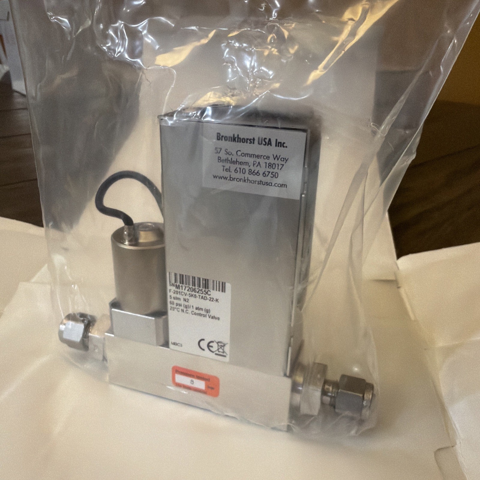 Bronkhorst Mass Flow Controller – 5 slm – Kalrez seals