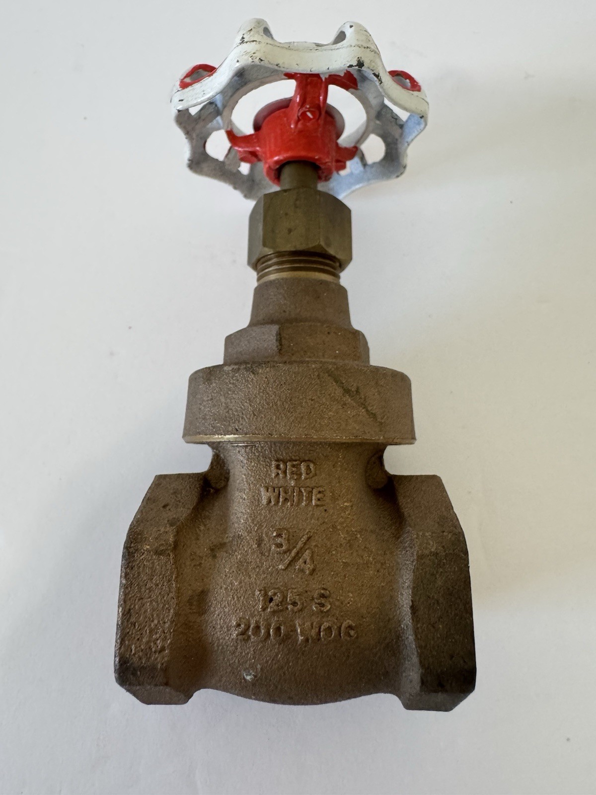 RED-WHITE VALVE CLASS 125S 3/4″ 200 WOG Japan New Old Stock Brass
