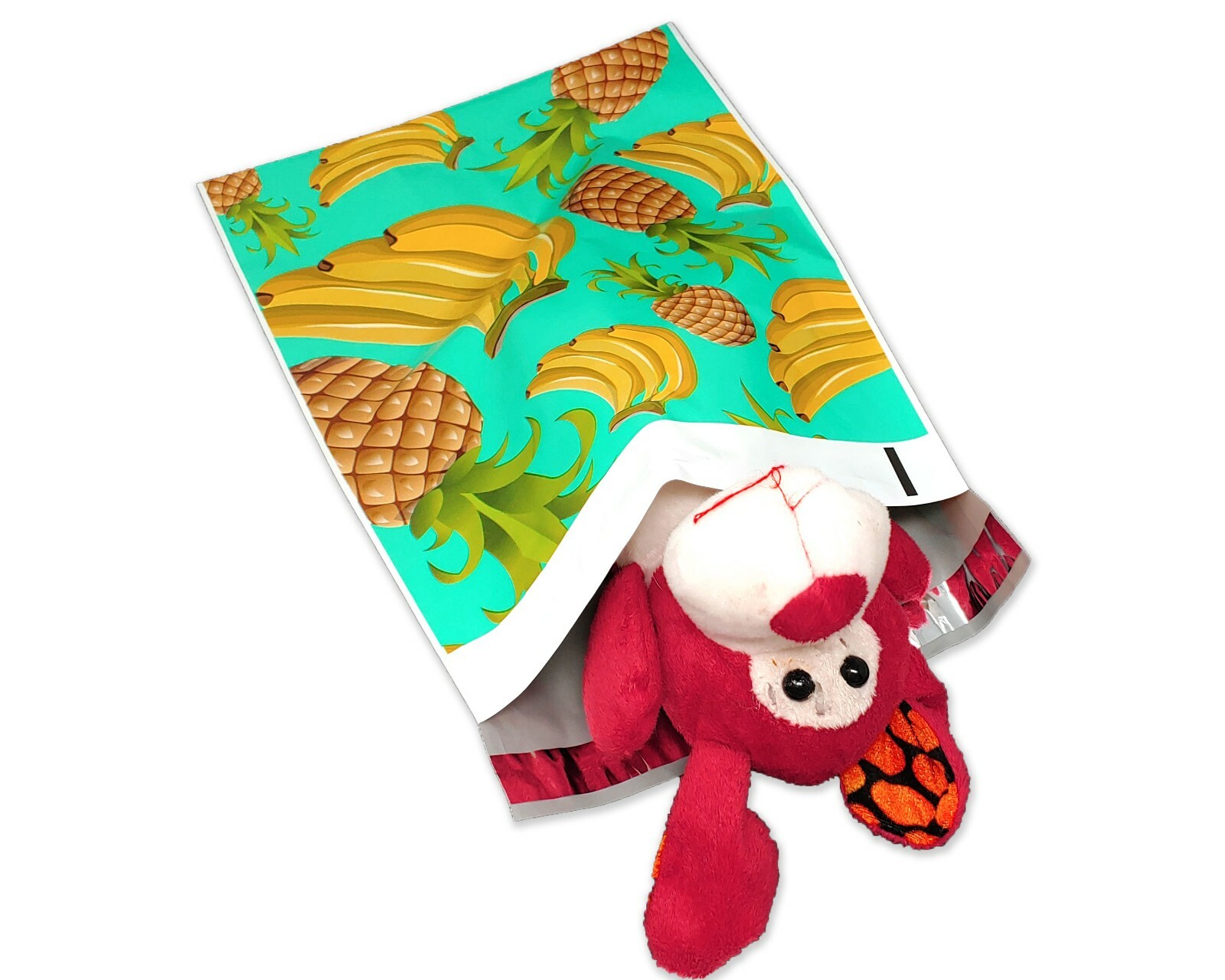 Poly Mailers 10×13 Tropical Theme Teal Pineapple Banana Shipping Mailing AQUA