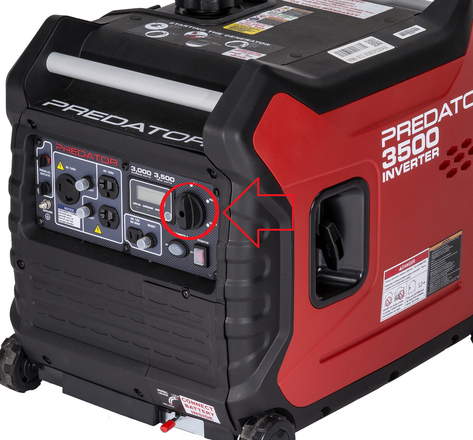 Predator 3500w Run Choke Knob Generator Inverter Harbor Freight *****