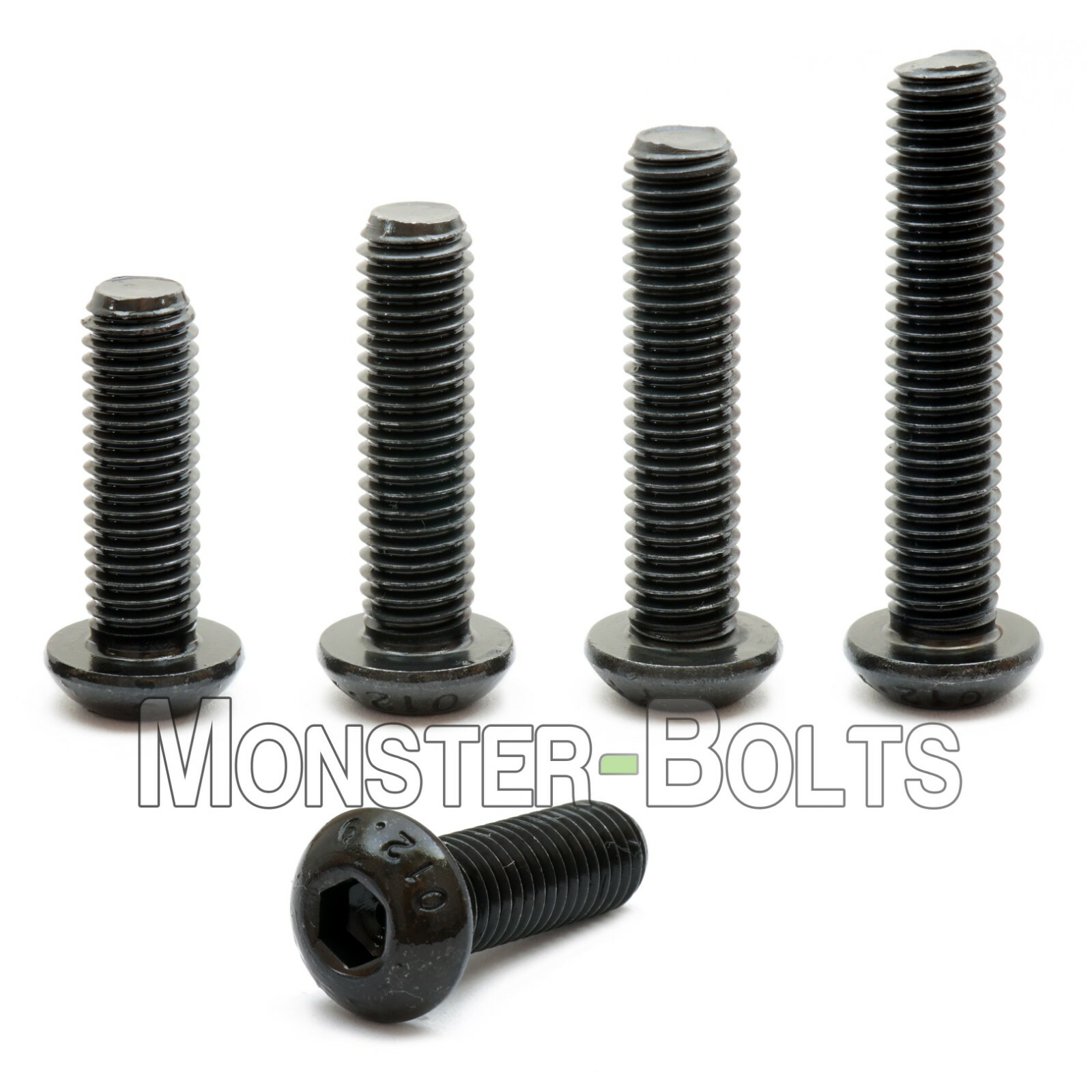 1/4-28 Button Head Socket Cap Screws, Alloy Steel w/ Black Oxide, US SAE Fine
