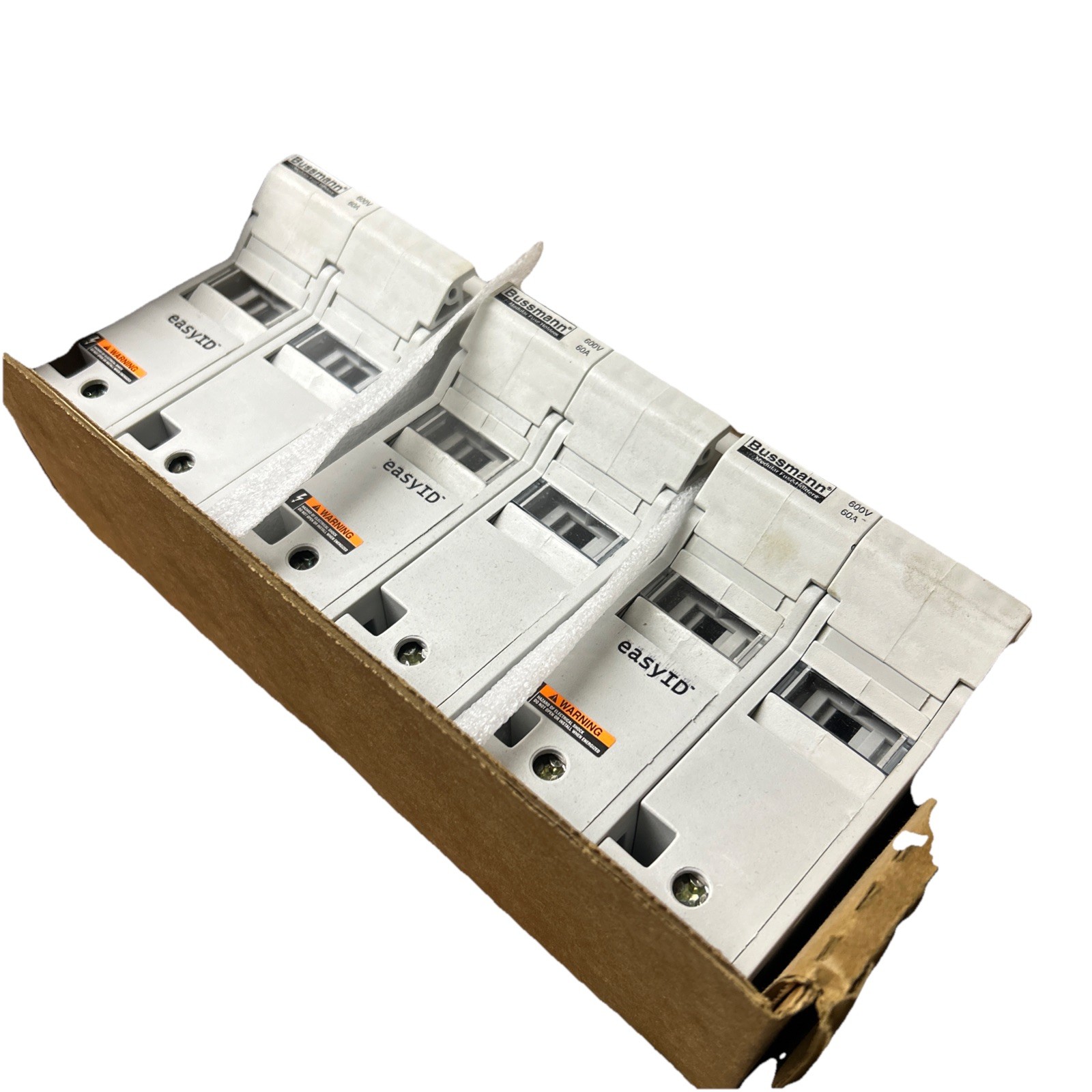 Box Of 3 Bussmann CH60J2I Fuse Holders NOS!