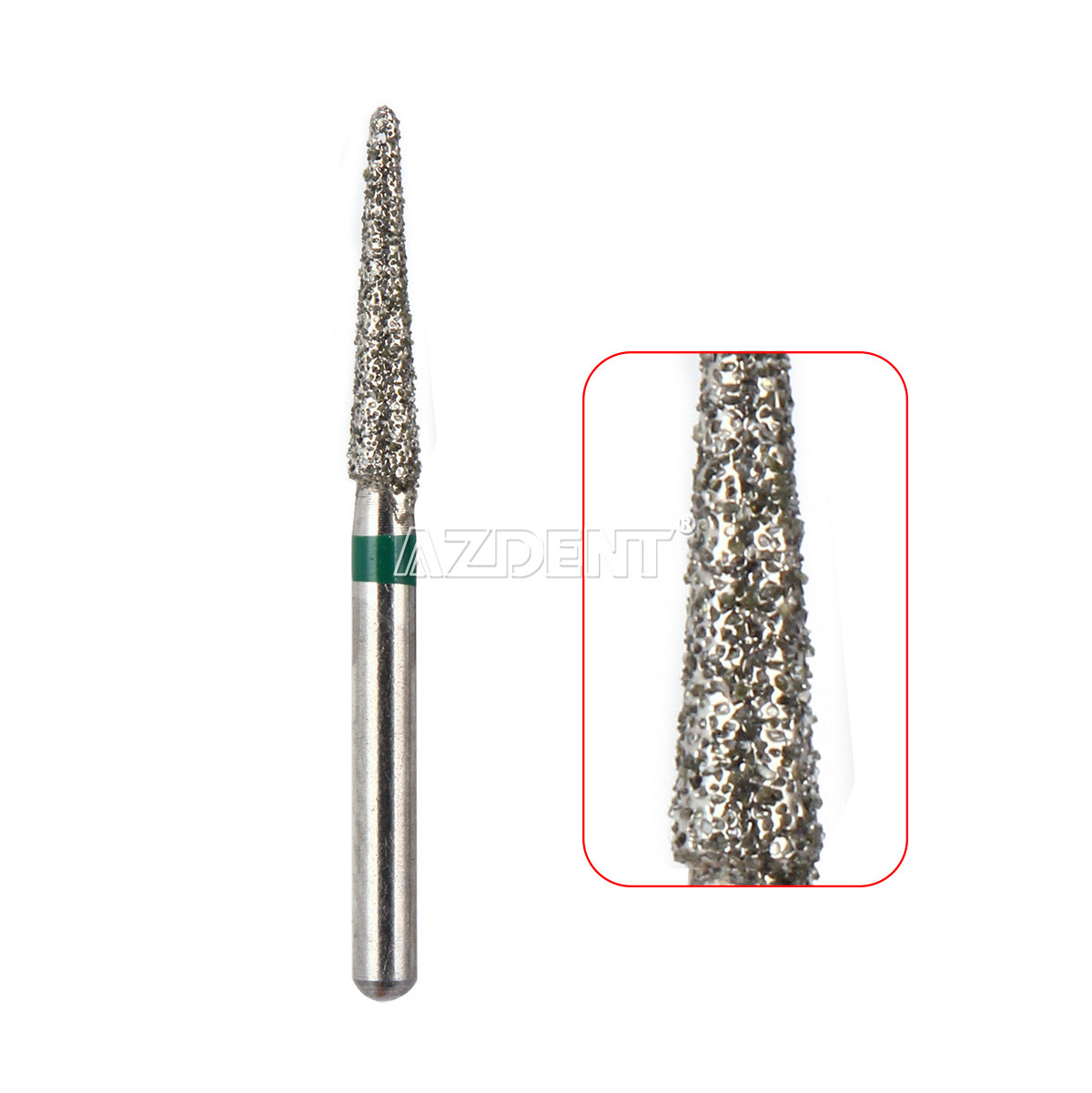 AZDENT Dental FG Diamond Burs For High Speed Handpiece Friction Grip 5Pcs/Box