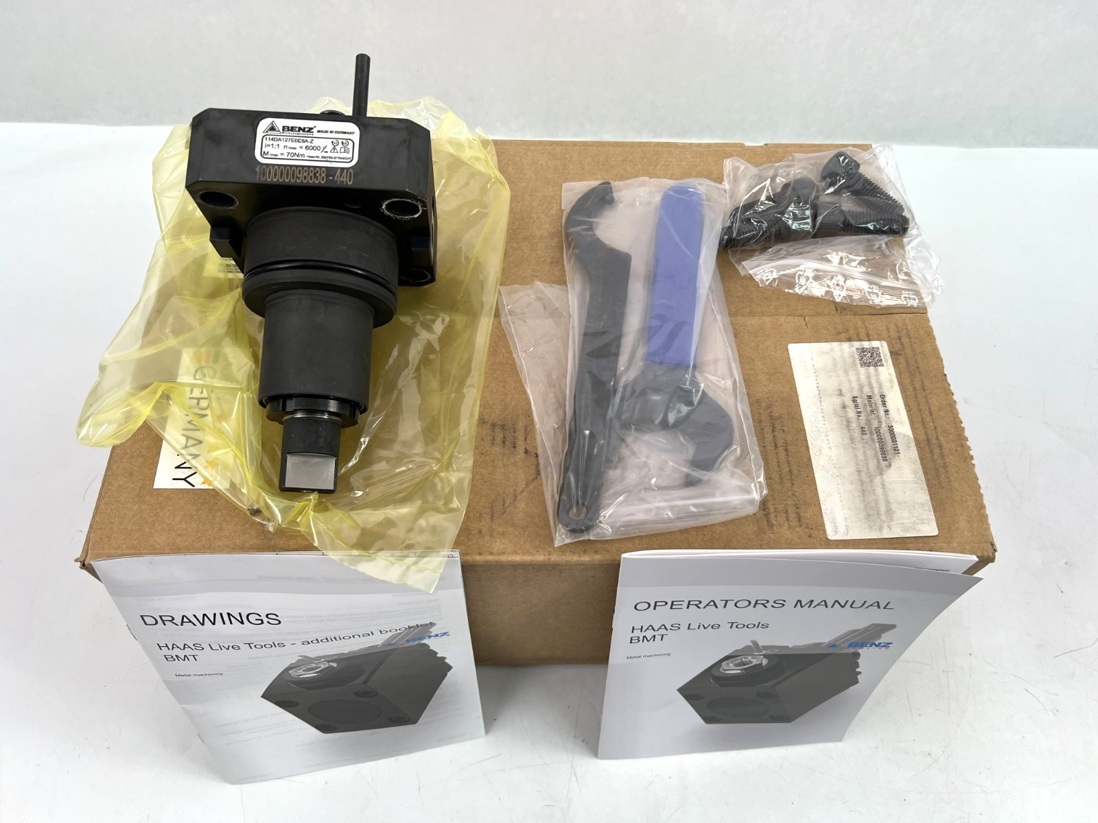 NEW BENZ Haas 114DA127E0E6A-Z BMT65 Straight Axial Live Tool Tooling Holder CNC