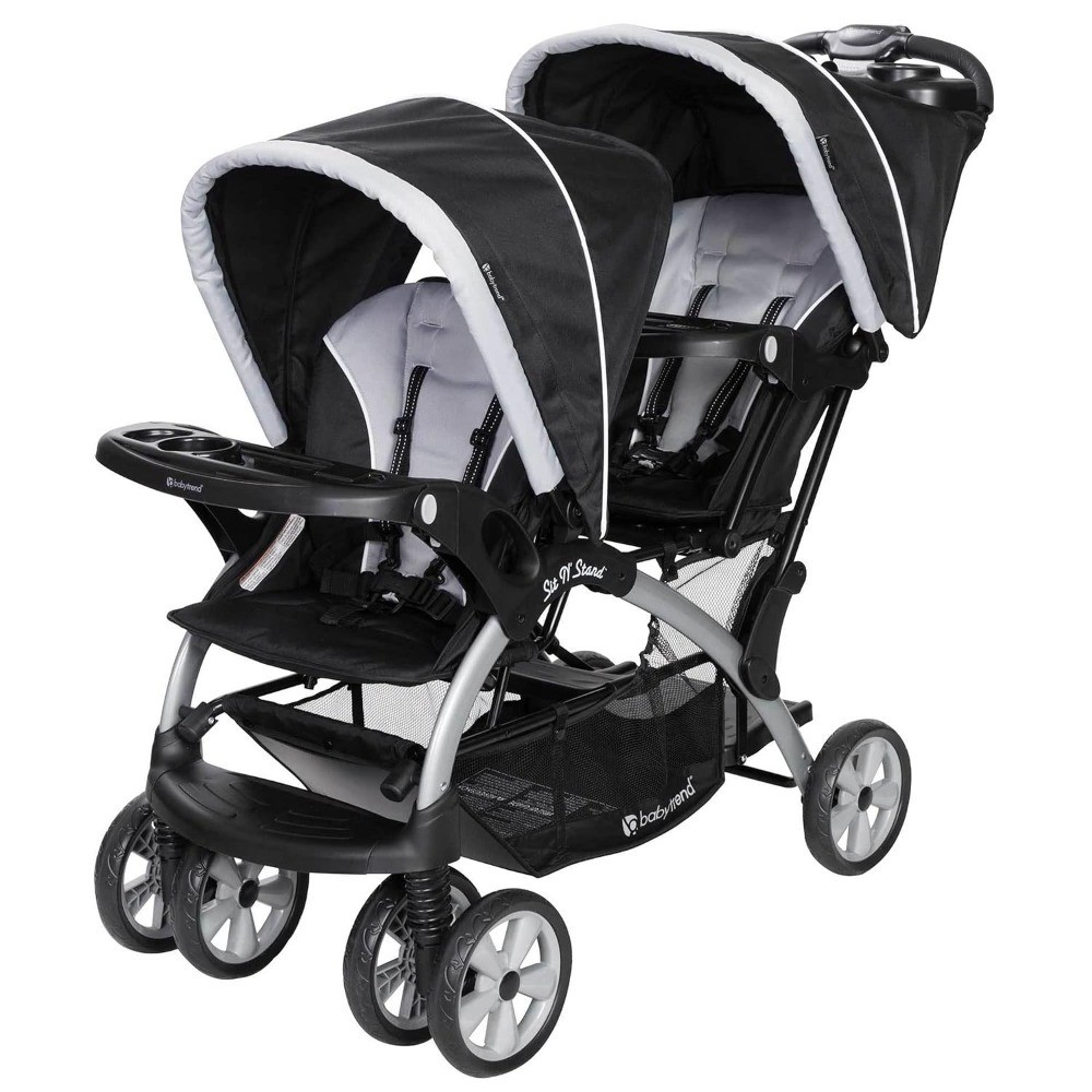 Portable Lightweight Tandem Double Stroller and Infant Car Seat Travel System
