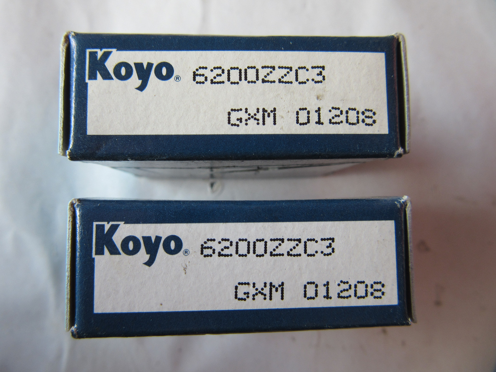 (2) Koyo 6200ZZC3 Roller Bearings NEW!!! in Factory Sealed Packing Free Shipping
