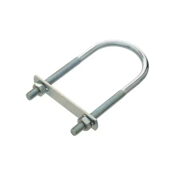 5 Pack 2-9/16 in. x 5-3/16 in. Coarse Zinc-Plated Steel U-Bolt with Nuts & Strap