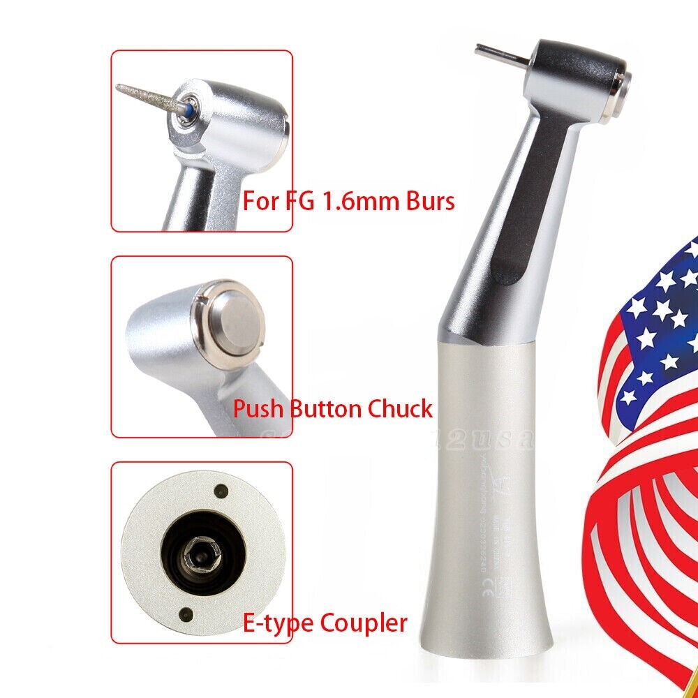 NSK Style Dental Low Speed Contra Angle Handpiece Push Button Fit FG-1.6mm TK