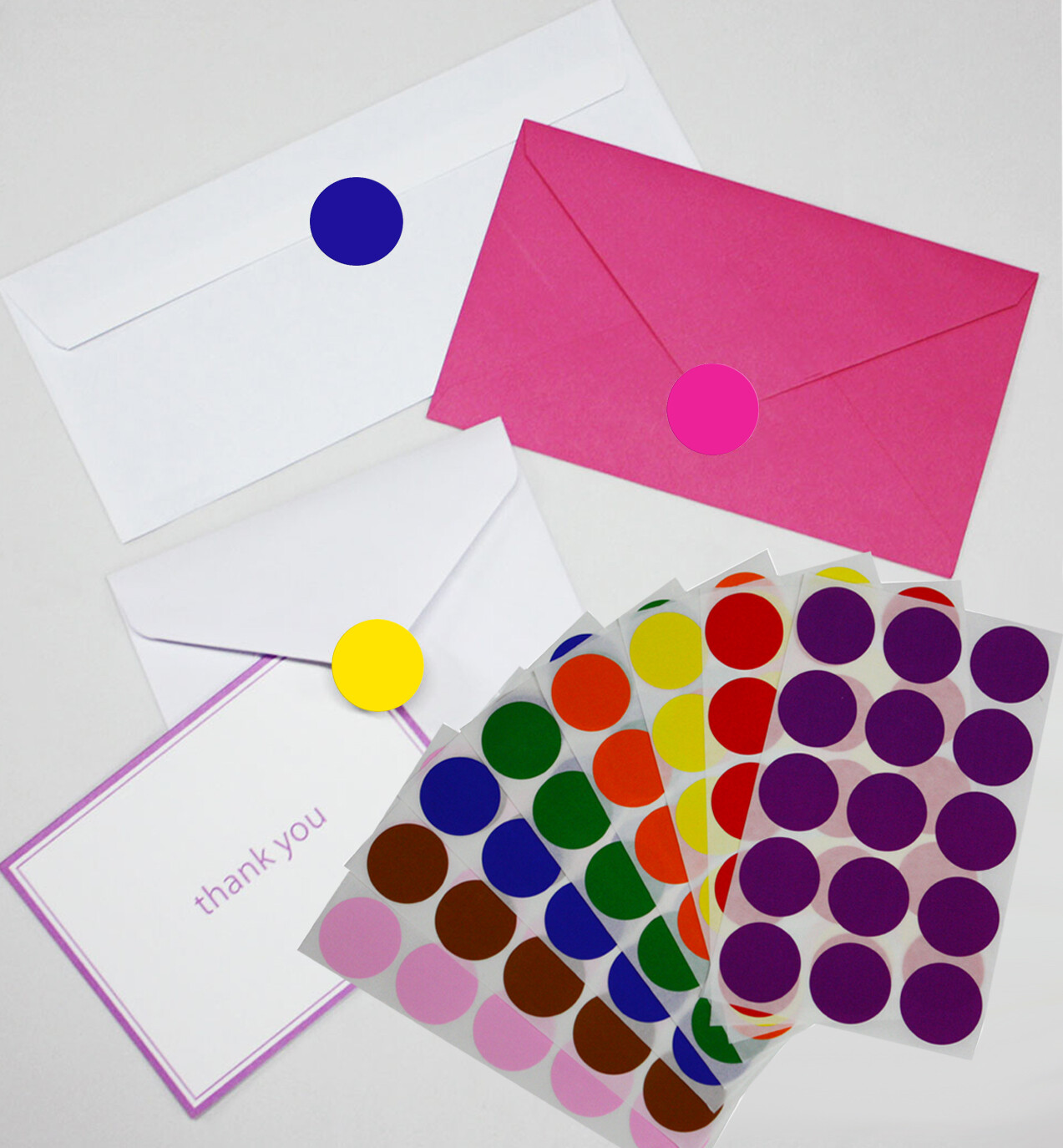 Permanent Adhesive Labels 30mm Color Coding Stickers Invitation Seals 1.18 Inch