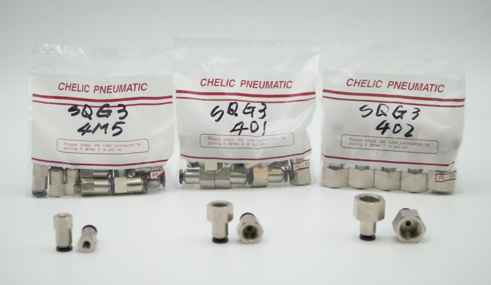 CHELIC SQG3 401 Ø04-1/8″ BSPT Female push to connector Fitting (10 PCS PER BAG)
