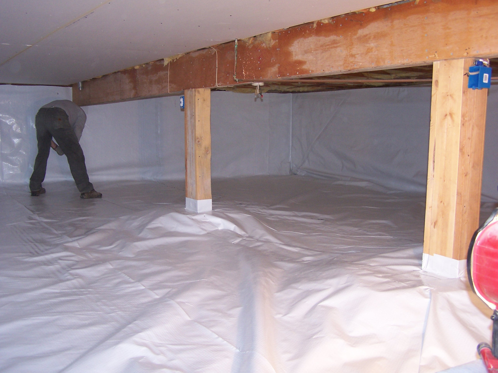 1200 sqft 4×300 Reinforced Vapor Barrier Encapsulation Pier Wrap Crawlspace Roof