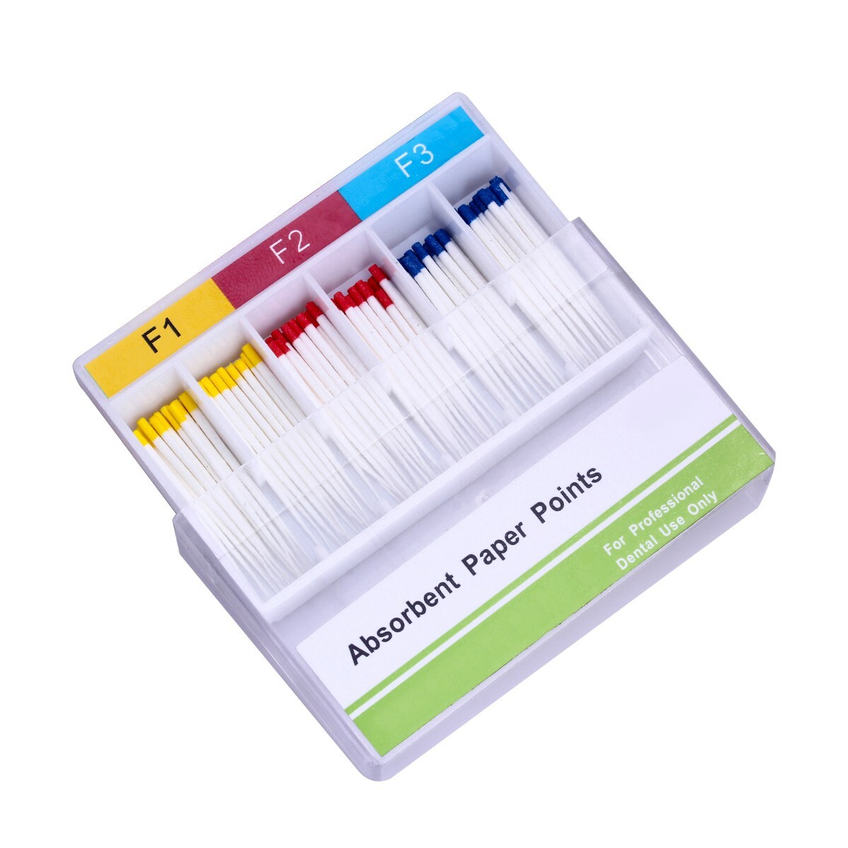 10X dental puntas de papel absorbente endodoncia canal radicular F1 F2 F3 AZDENT