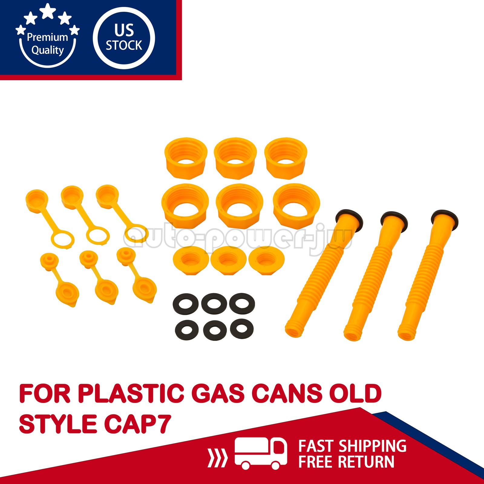 3x Replacement Spout Nozzle Vent Kit For Plastic Gas Cans Old Style Cap7 Gas Can