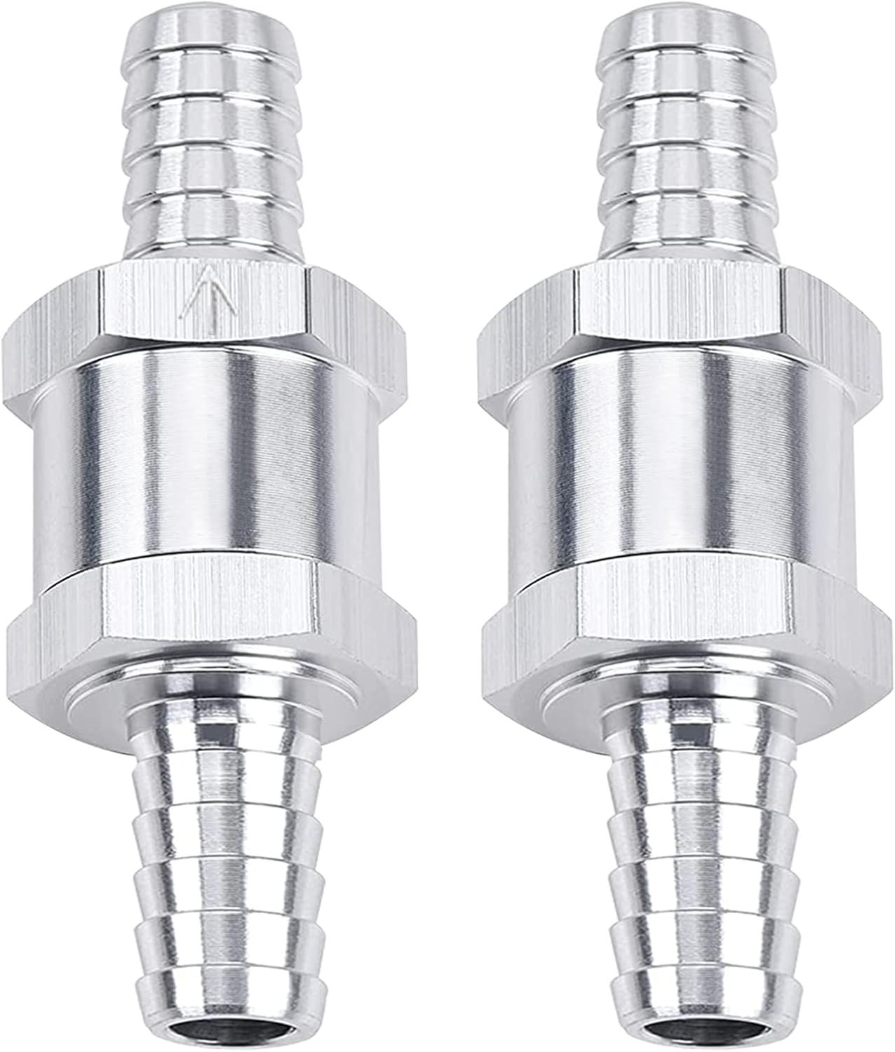 2 Pcs 8mm 5/16″ Fuel Non-Return One Way Check Valve Petrol Diesel Oil Aluminum