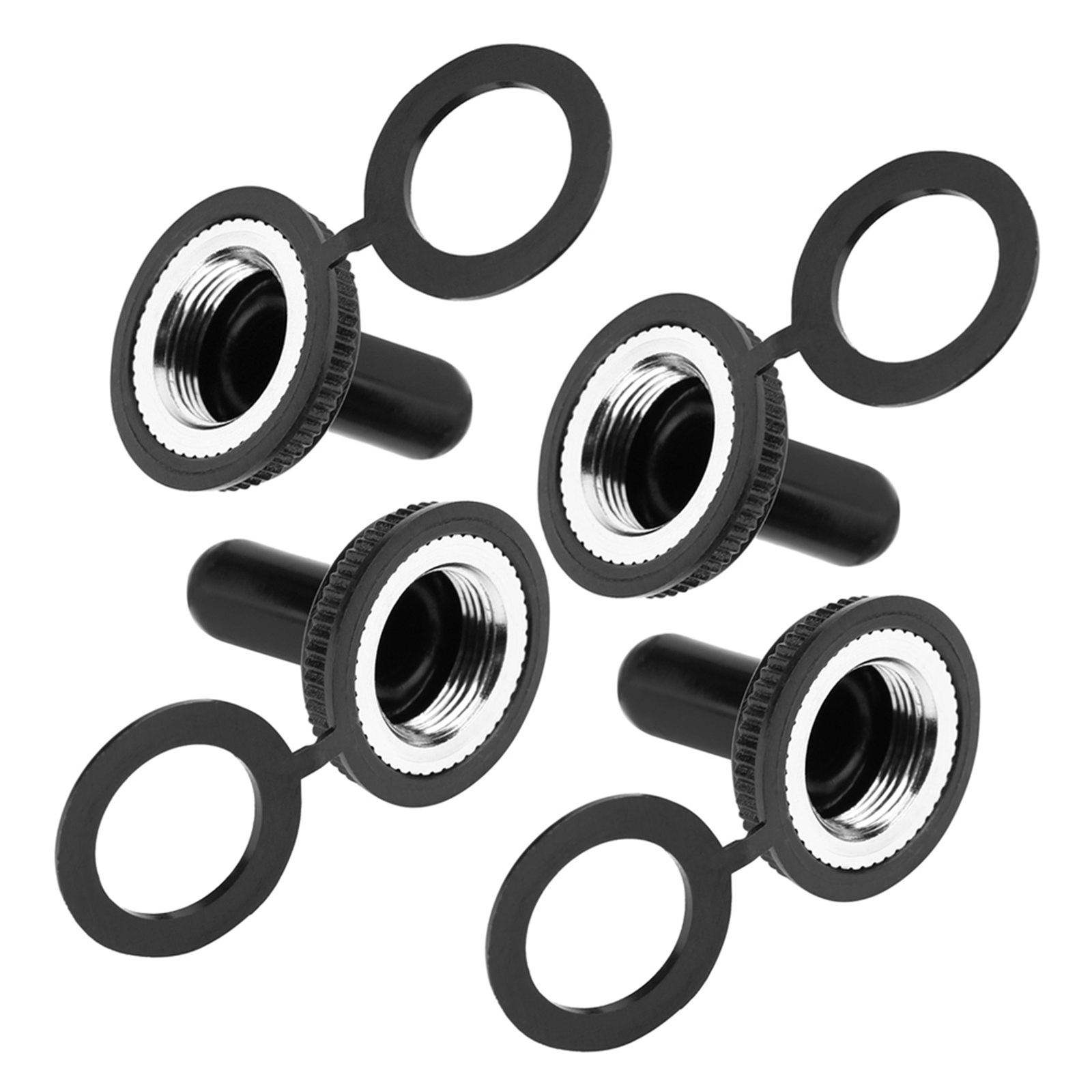 20Pcs/set 12mm Rocker Toggle Switch Waterproof Rubber Cap Boot Cover – Black