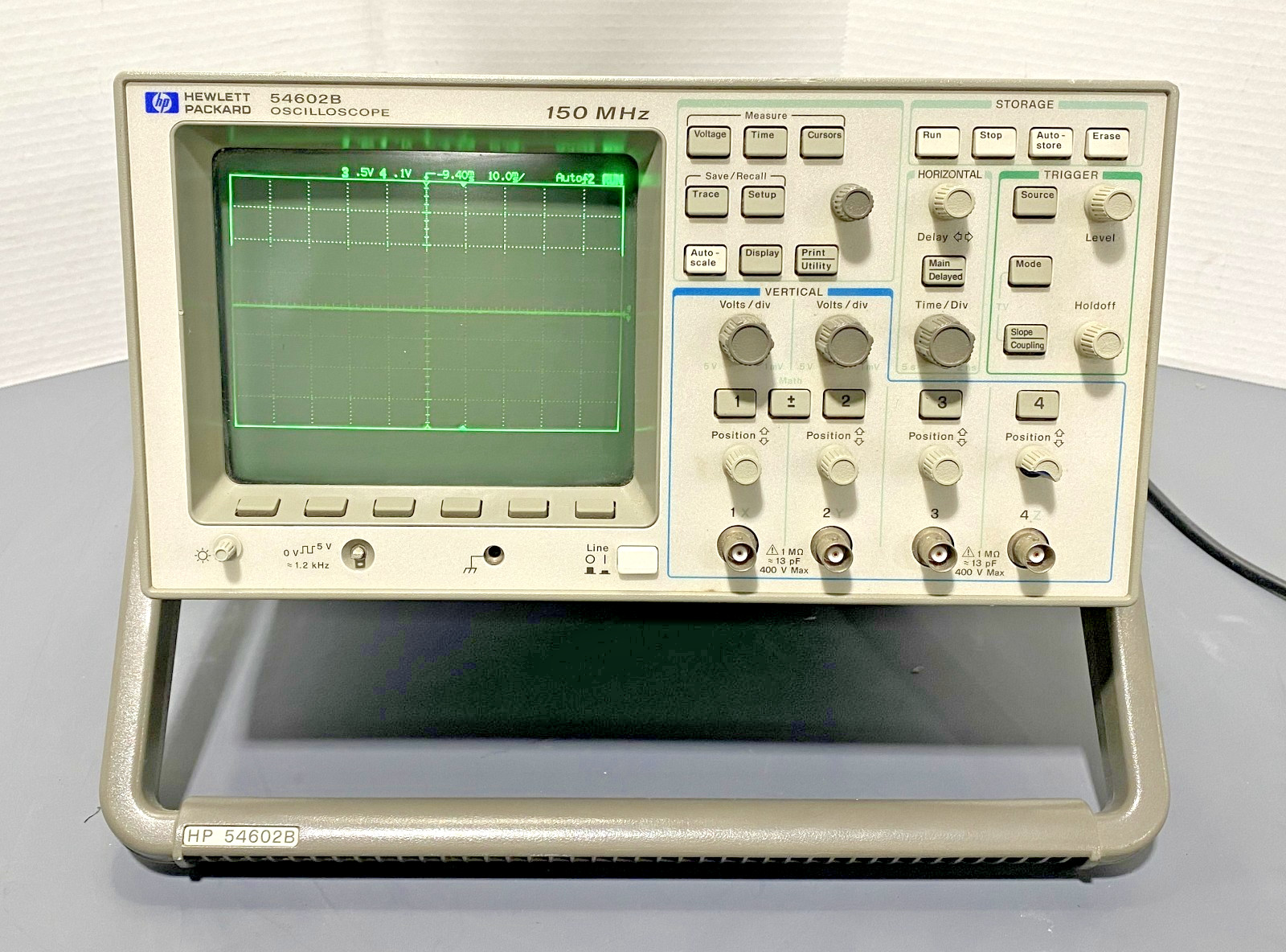Hewlett Packard Digital 54602B Oscilloscope Portable Four Channels 150MHz Tested