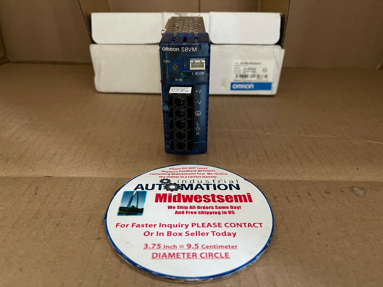 NEW IN BOX OMRON S8VM-05024AD POWER SUPPLY 100-240VAC SHIPS SAME BUSINESS DAY