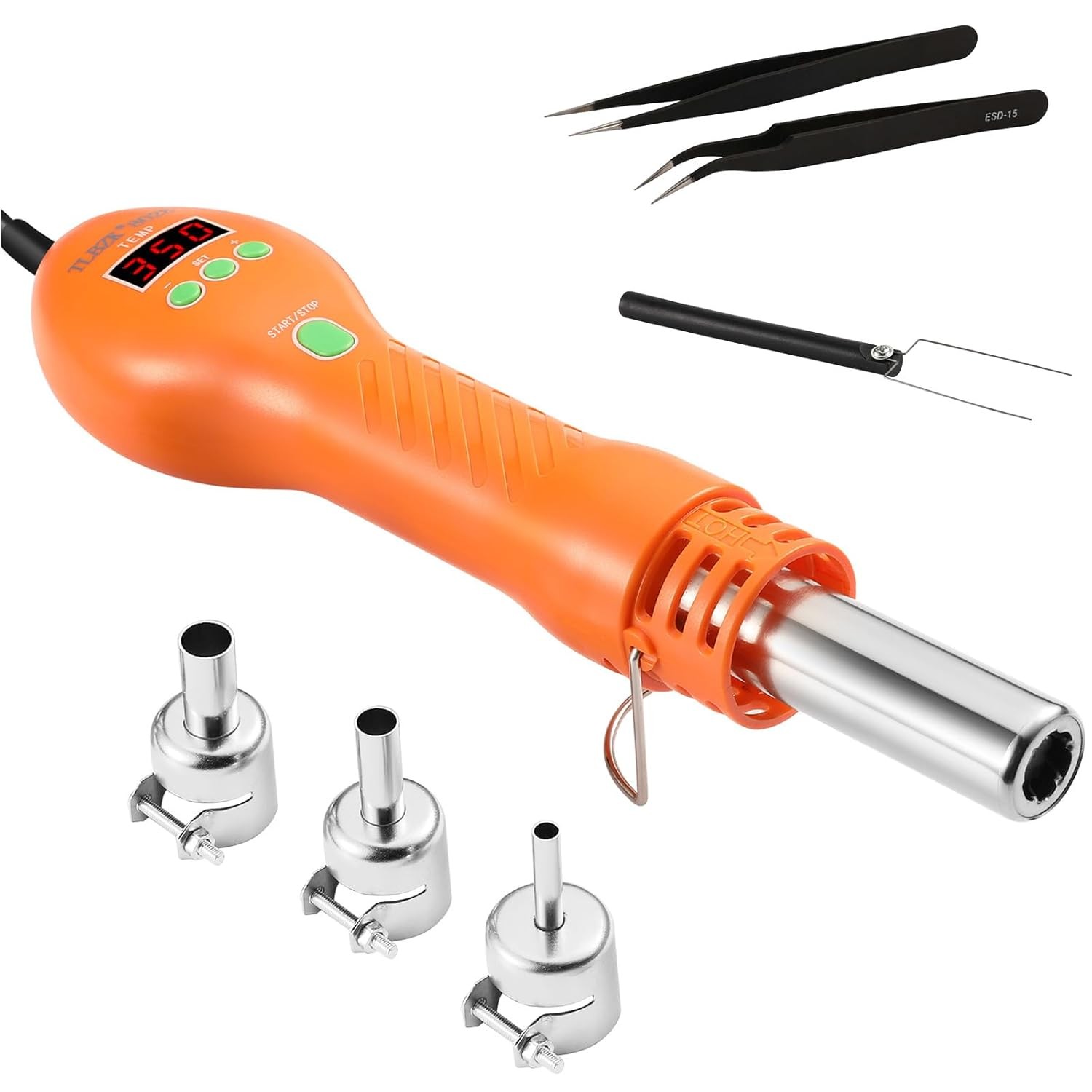 Hot Air Rework Station Portable SMD Rework Desoldering Digital Heat Gun Tool
