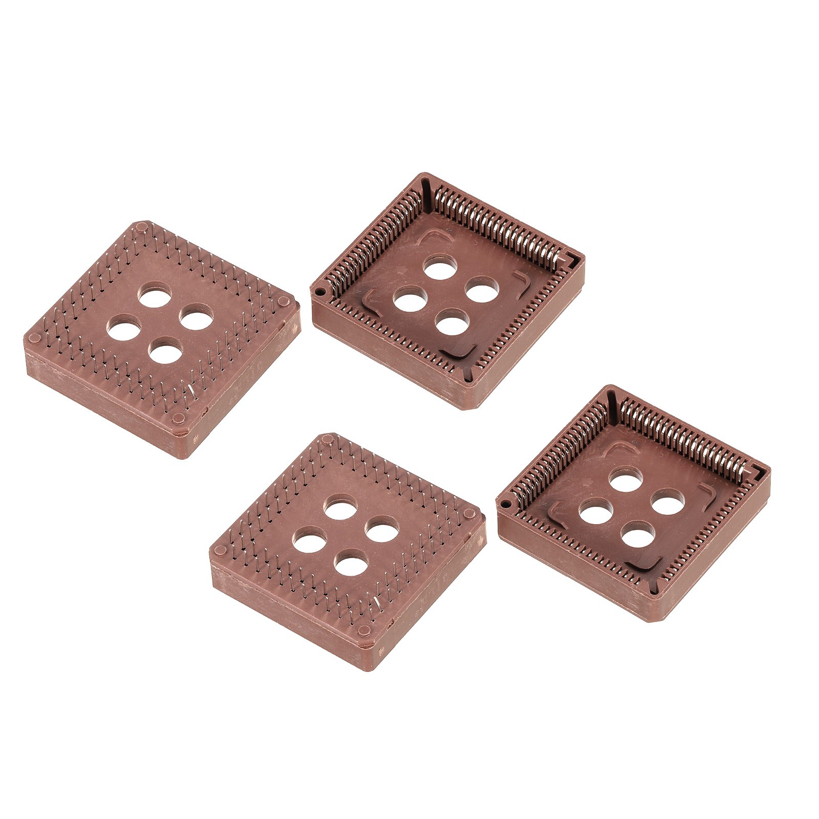 PLCC84P IC Socket 84Pin 2.54mm Pitch DIP Through Hole Mounting for PCB Pack of 4