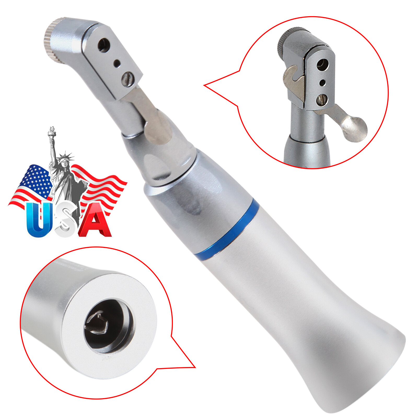 NSK Style Dental Slow Low Speed Handpiece Straight Contra Angle Air Motor 4/2H