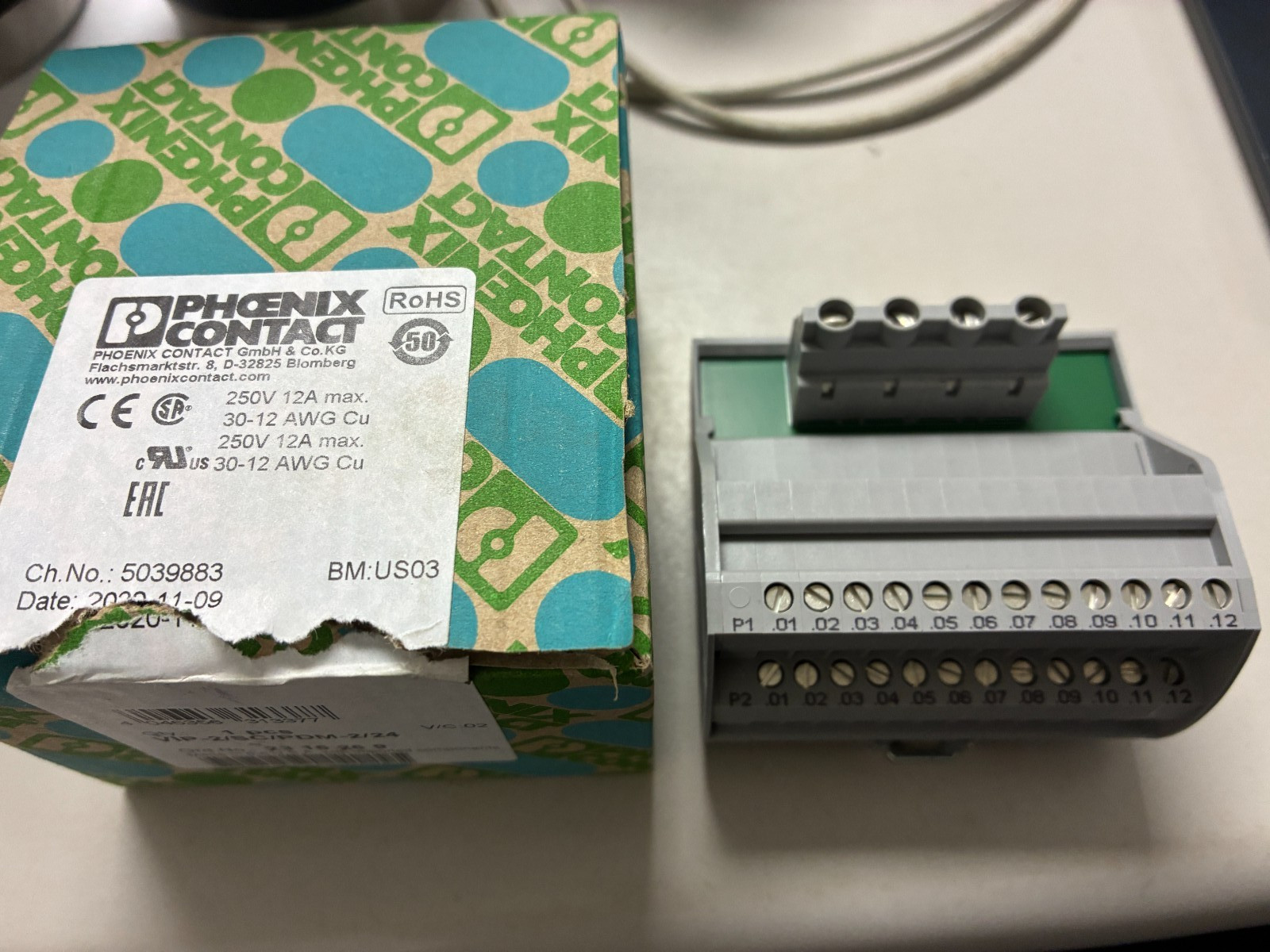 Phoenix Contact 2315269 VIP-2/SC/PDM-2/24 12 amp 250 Volt 2315269 New