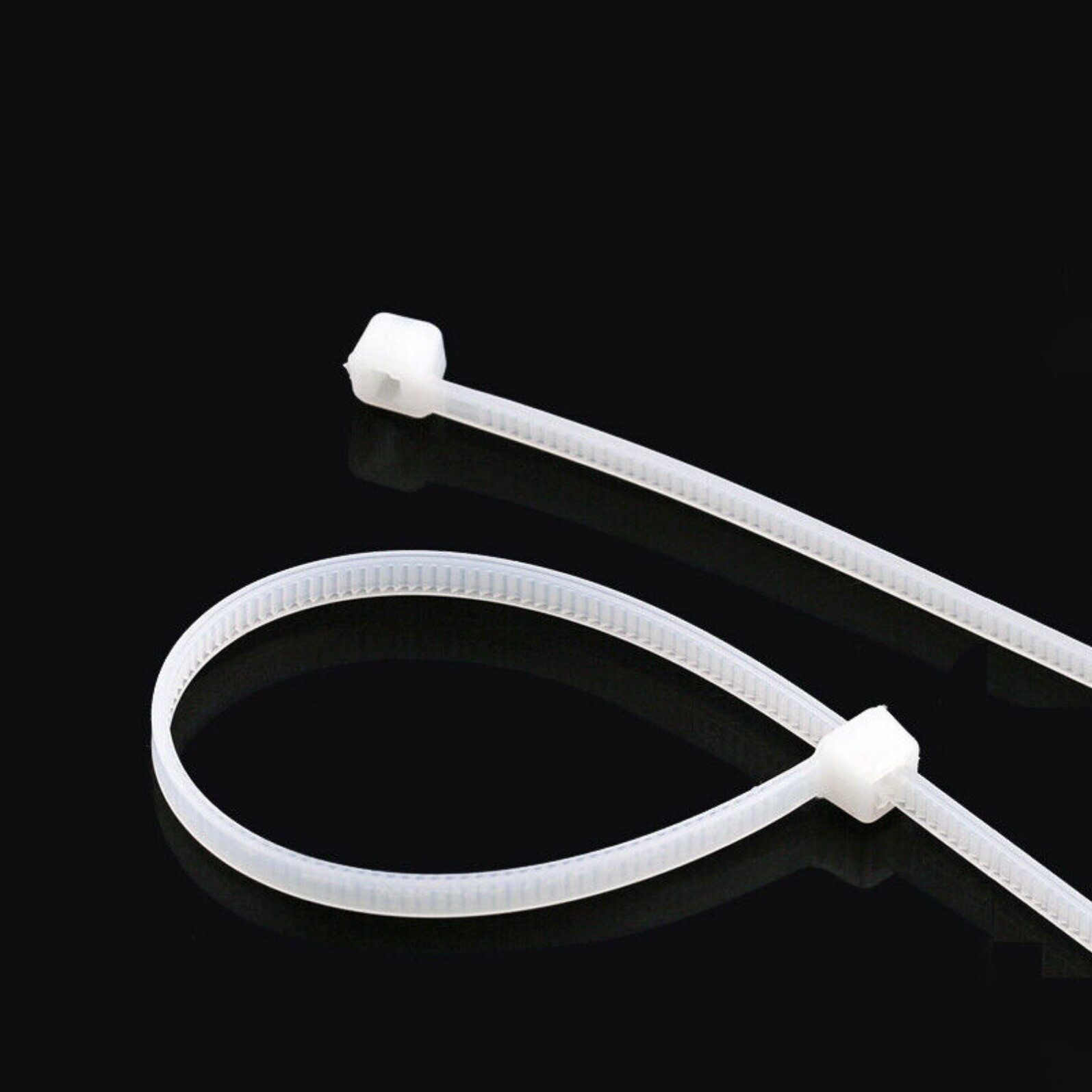 Cable Ties Nylon Plastic Zip Tie Wraps Strong Long All Sizes White/Black
