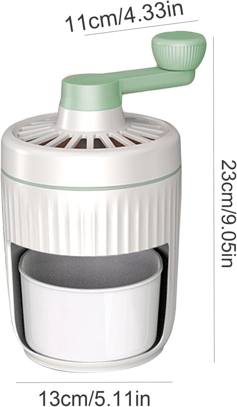 Portable Manual Rotary Ice Crusher, Small Household Ice Shaver, Snow Cone Maker