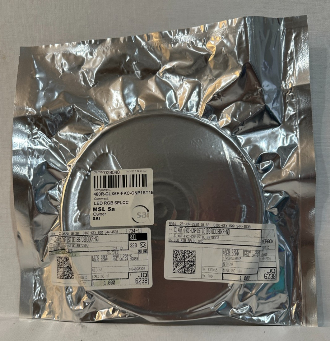 Cree 1000x RGB SMD LED 6PLCC CLX6F-FKC-CNP1ST1E1BB7D3D New Sealed Reel MSL5a