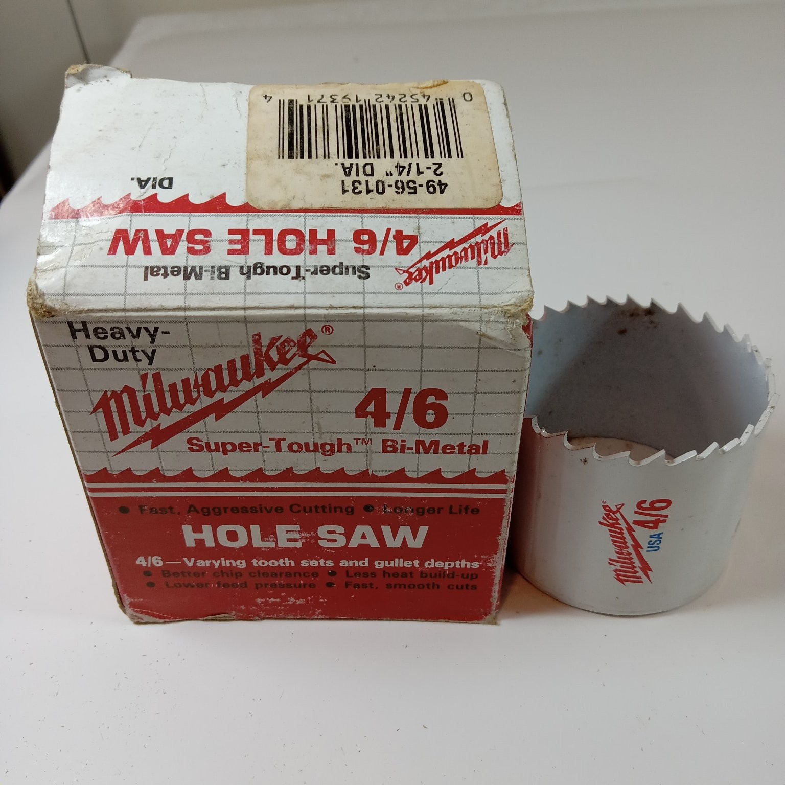 Milwaukee 4/6 Bi-Metal Hole Saw 2-1/4 in 57mm Heavy-Duty USA