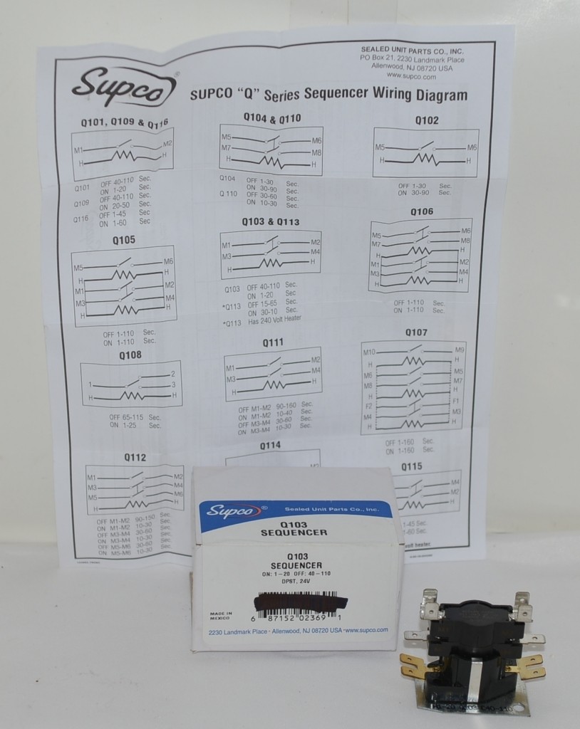 Supco Q103 Q Series 24 Volt 2 Switch Heat Sequencer Single Phase