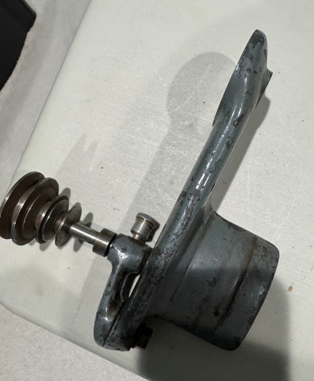 Pulley with Guard and Mounting Arm, Unknown Tool, Unbranded