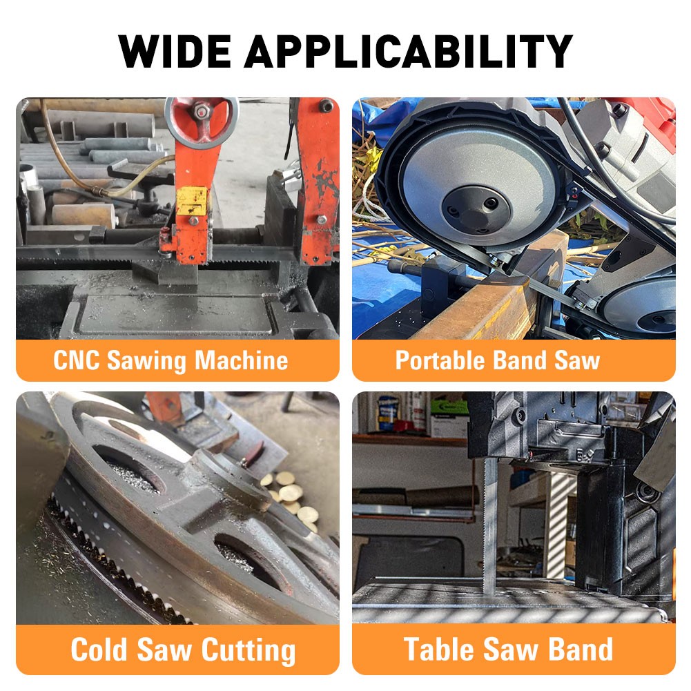 93-1/2″ x 1/2″ x 14tpi M42 Bi-metal Band Saw Blades Fit Cutting Metal Technique