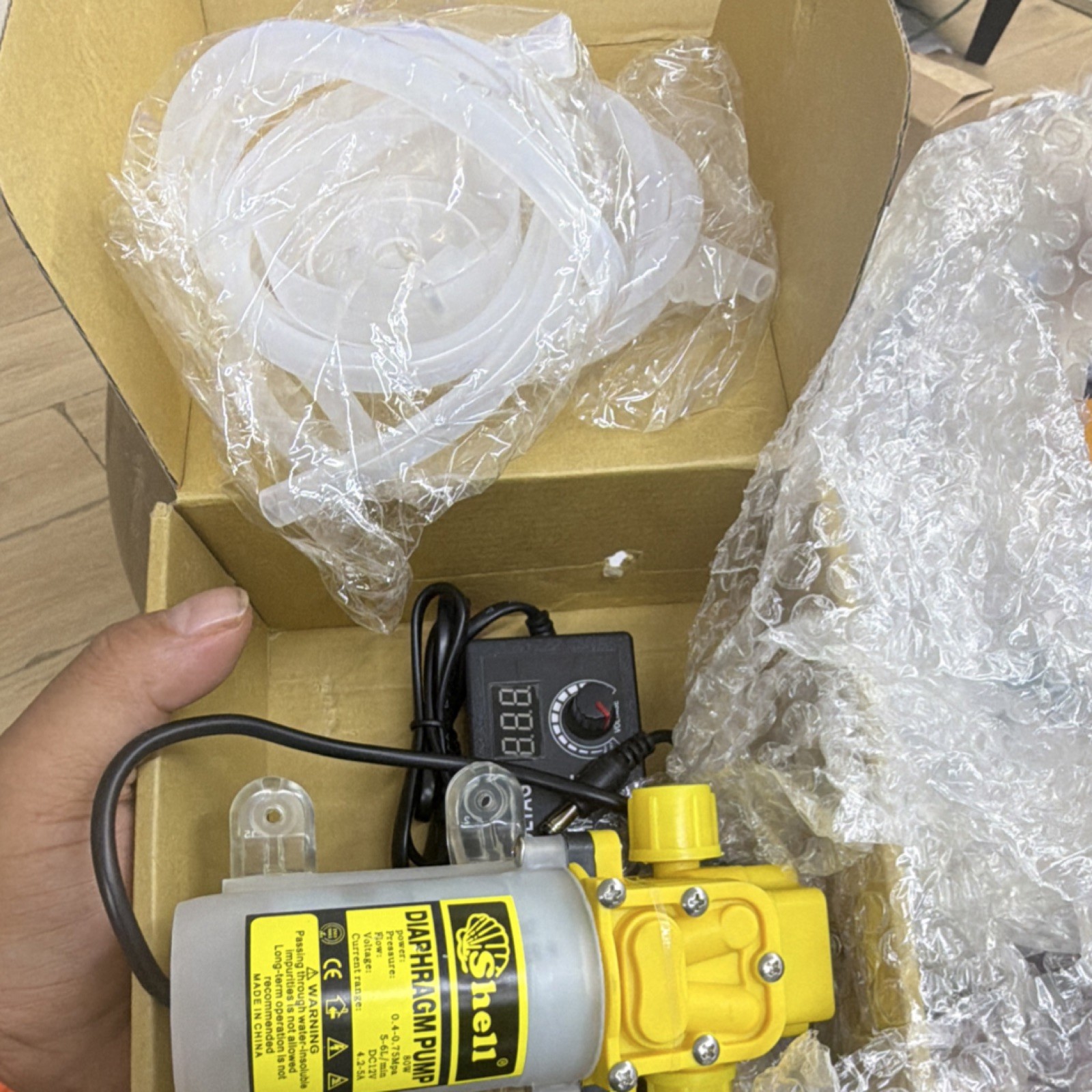 Shell Diaphragm Pump 80W 0.4-0.75MPa 5L/min DC12-24V