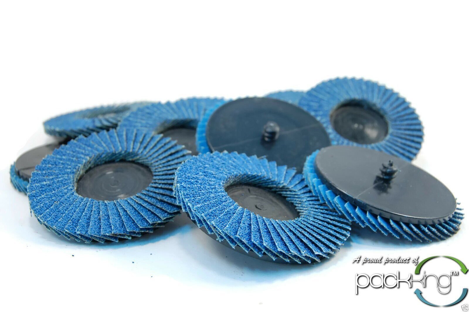 (10pk) 3″ Inch 60 Grit Flap Sanding Disc Wheels Type R Roloc Threaded Twist Lock