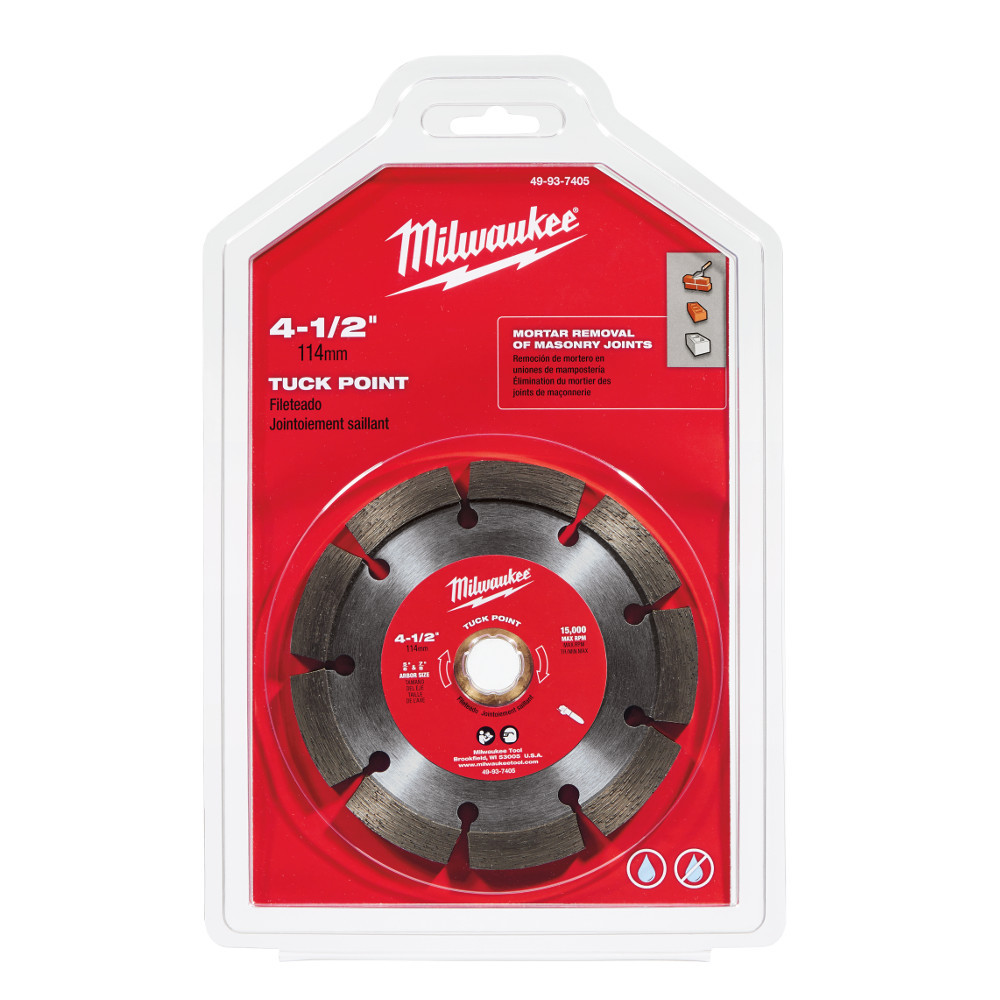 Milwaukee 49-93-7405 4-1/2 in. Tuck Point Segmented Saw Blade – IN STOCK
