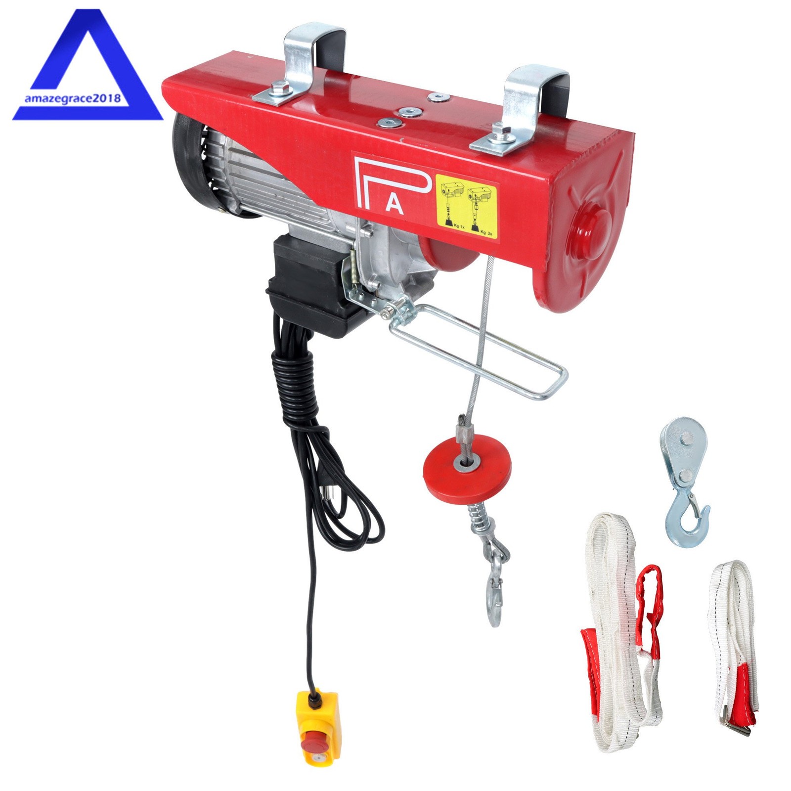 Electric Hoist 1760lbs Crane Winch with Wired Remote Control 1350W 110V