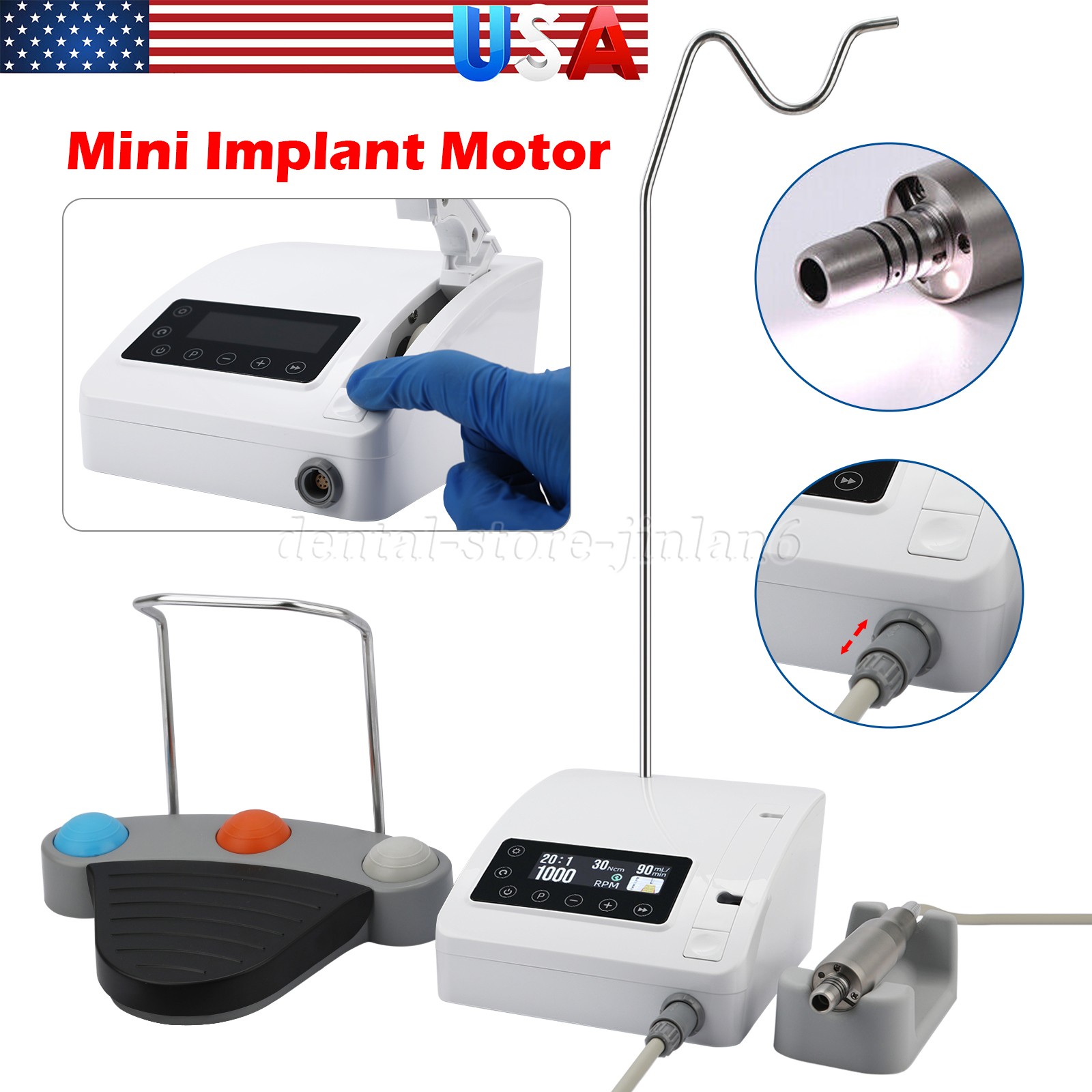 Dental Implant Surgical System Brushless Motor Mini 5-60N.CM Torque