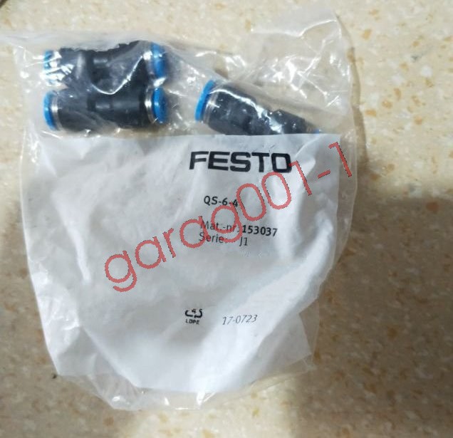 1Bag/10pcs Festo QS-6-4 153037 Push-in Connector QS64 New Free Shipping