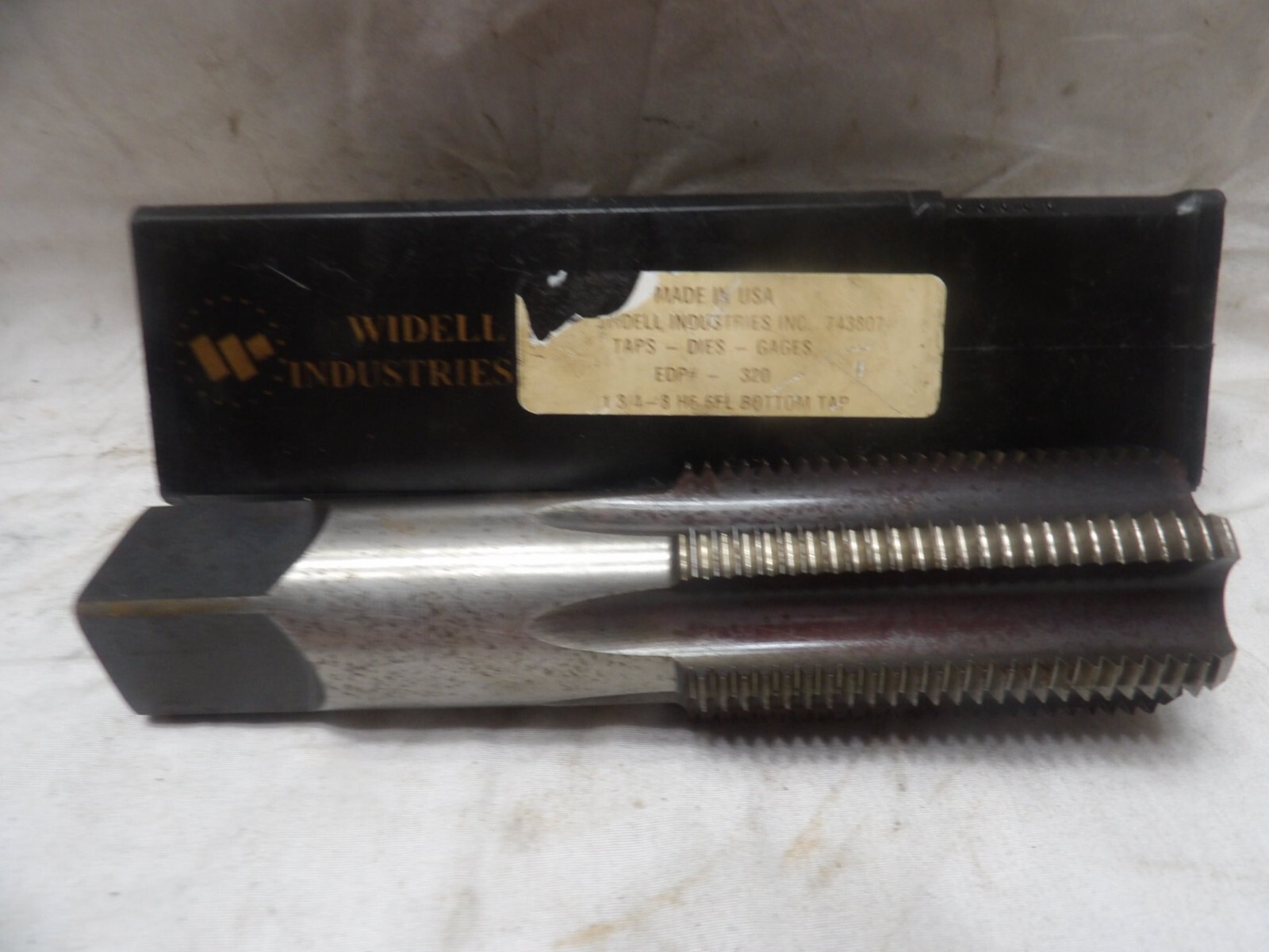 Widell 1-3/4″-8 H6-6FL Bottom Tap 4 Flute – Made in the USA