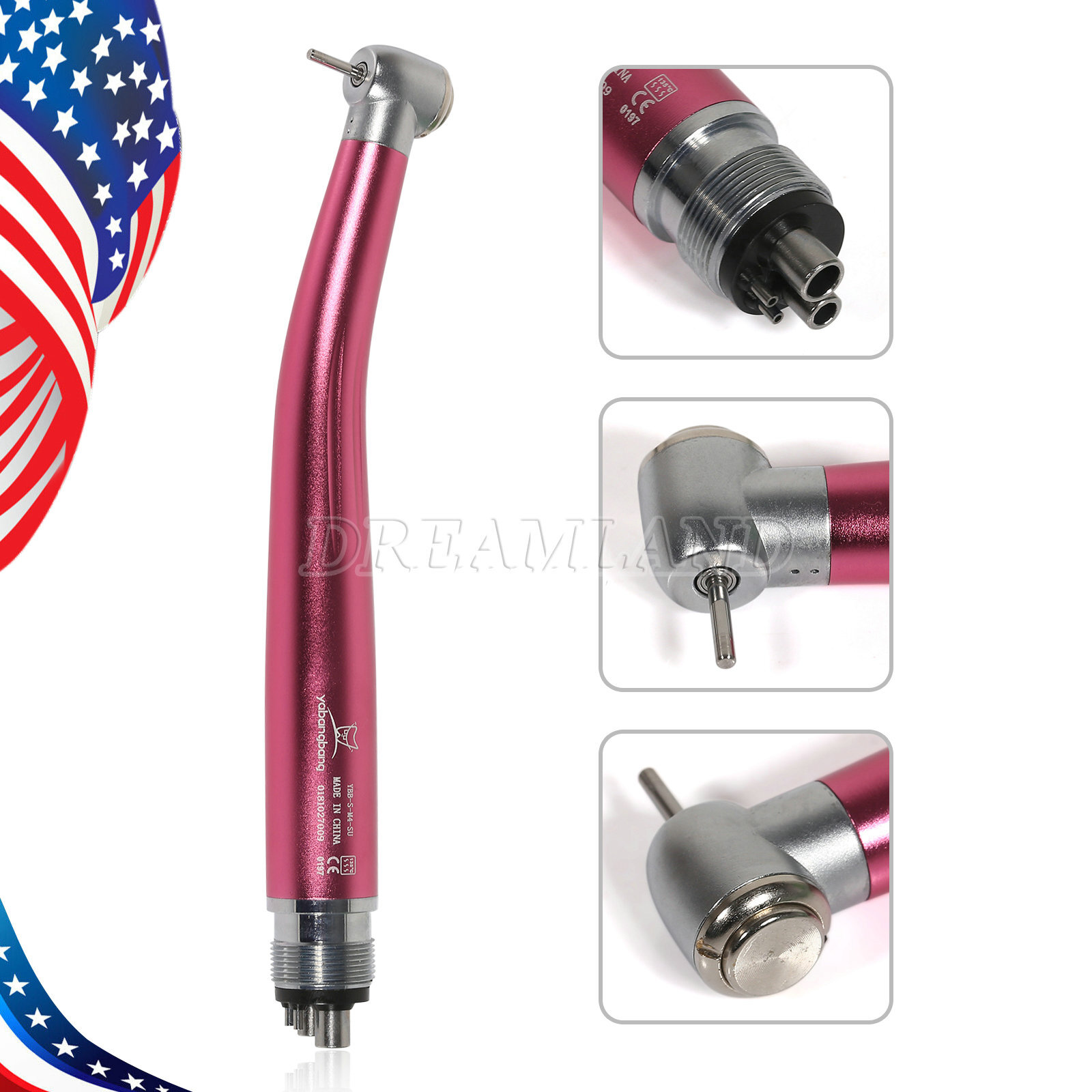 Yabangbang Dental Colorful High Speed Handpiece Air Turbine M4 4 Holes