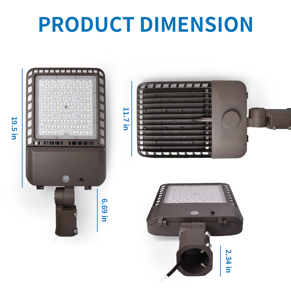 300W LED ShoeBox Parking Lot Street Light Outdoor Commercial Road Area Lighting