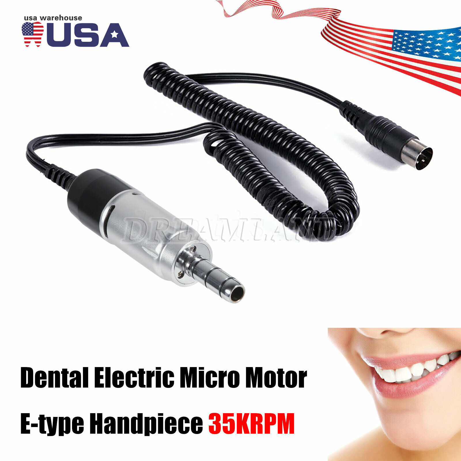 Dental Micro Motor E-Type Connector High Speed Handpiece Standard 35K rpm US