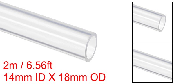 Silicone Tubing 14mm ID X 18mm OD 6.6ft 2m Flexible Silicon Rubber Tube Clear