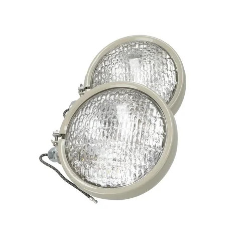 Headlight Assembly Set – 12V Round Tract-O-Lite Restoration Quality