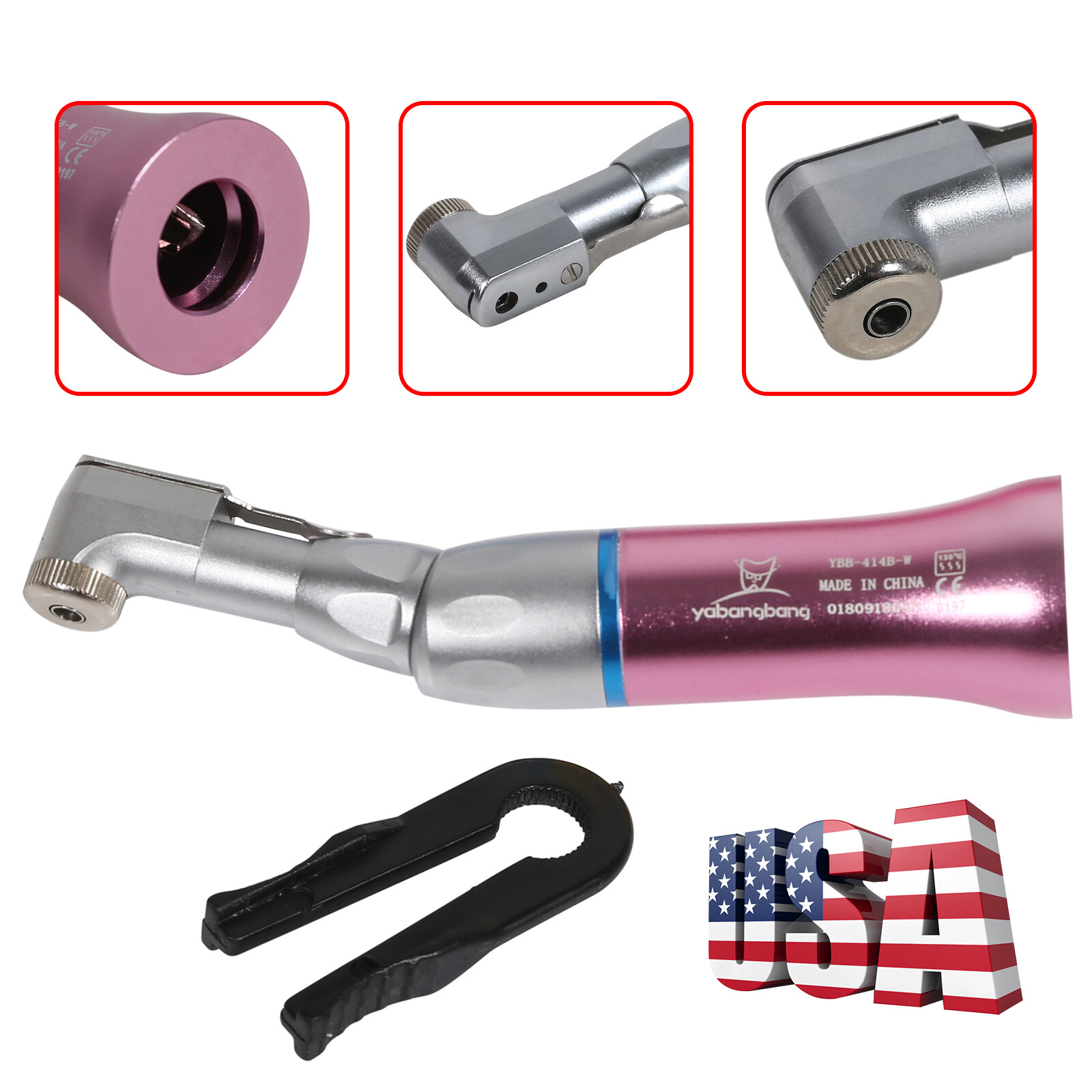 NSK Stye Dental Slow Low Speed Handpiece Straight/Contra Angle/Air Motor 4H Pink