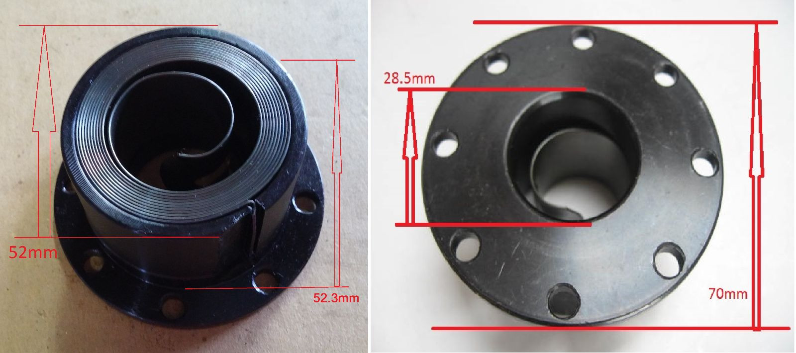 Spindle Quill Return Clock Spring with Cover Case Hub R8 Bridgeport Type Mill
