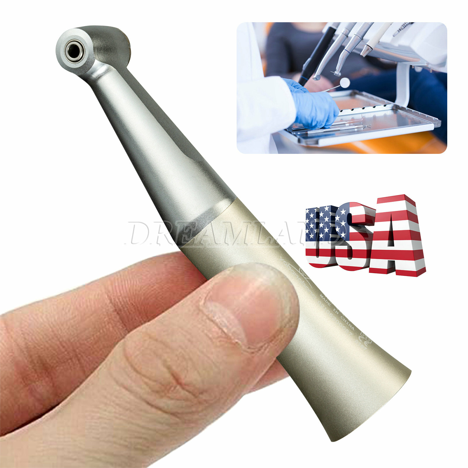 1X E-type Dental Contra Angle Handpiece Slow Low Speed Contrangle Fit NSK