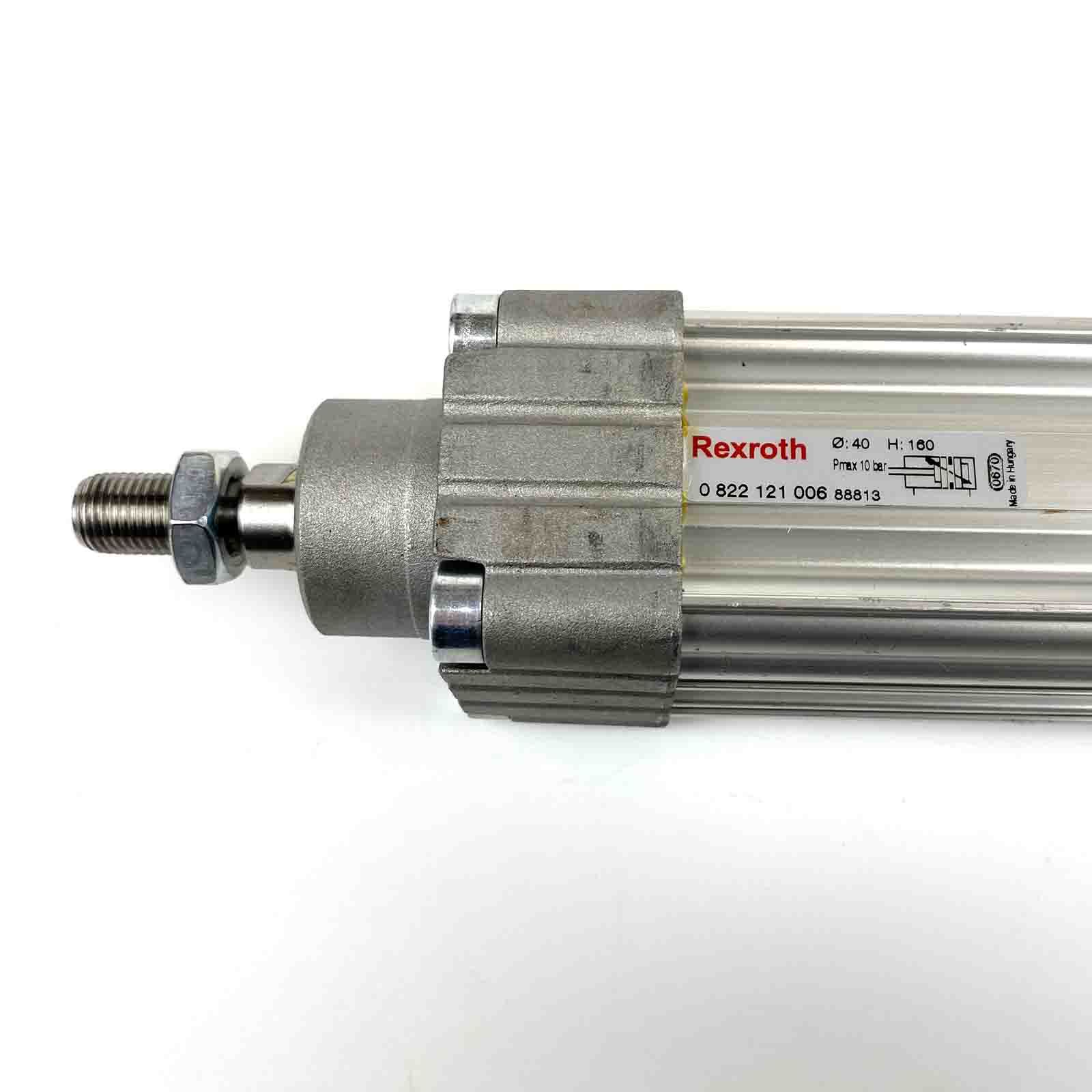 Rexroth 0822 121 006 Pneumatic Compact Cylinder Ø40mm Stroke 160mm, Used