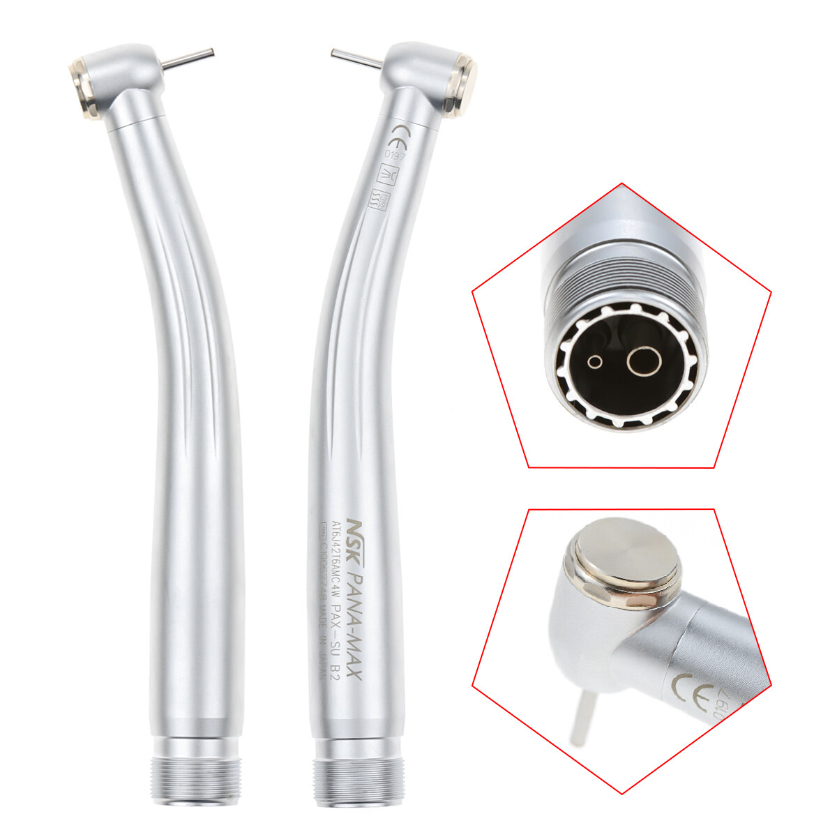 NSK Type Dental PANA MAX Big Head High Speed Handpiece Turbine Push Button 2H US