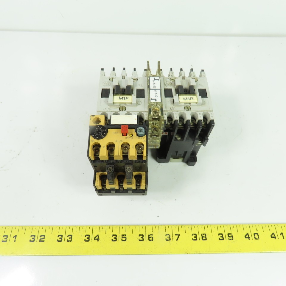 Allen-Bradley 104-A09ND3 9A 3-Pole Reversing Motor Starter 120V Coil 1.5-2.3A